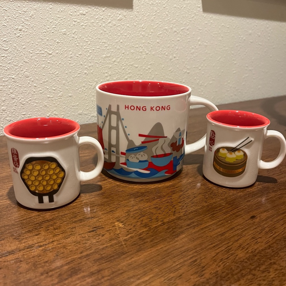 Starbucks Hong Kong Mug and Espresso cups